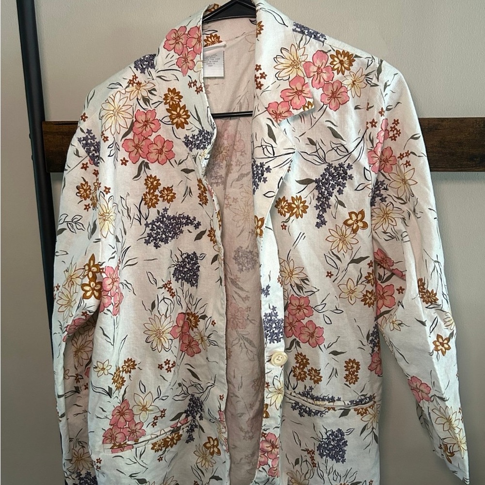 GREAT CONDITION Vintage Blair Boutique Floral Blazer Jacket Size M